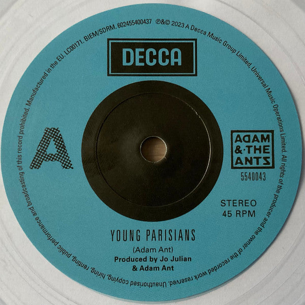Adam And The Ants : Young Parisians (7", Single, Ltd, RE, Cle)