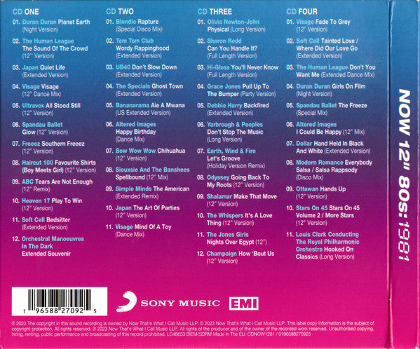 Various : Now 12" 80s: 1981 (4xCD, Comp)