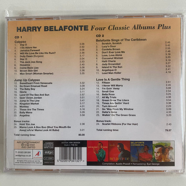 Harry Belafonte : Four Classic Albums Plus (2xCD, Comp, RM)