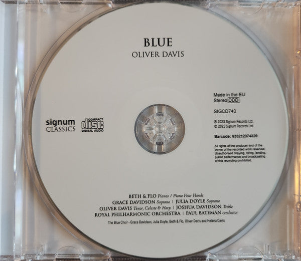 Oliver Davis, Beth & Flo, Royal Philharmonic Orchestra, Paul Bateman : Blue (CD)