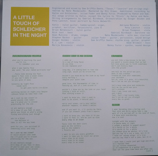 Katie von Schleicher : A Little Touch Of Schleicher In The Night (LP)