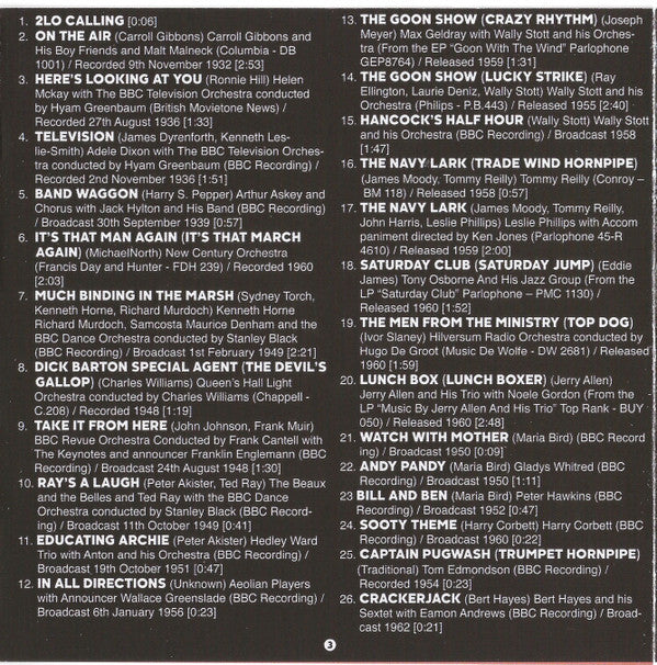 Various : Vision On Sound On (Themes And Rarities Celebrating The Centenary Of UK Broadcasting) (CD, Comp, Mono)