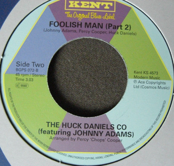 Huck Daniels : Foolish Man (Part 1) / Foolish Man (Part 2) (7", Single, RE)
