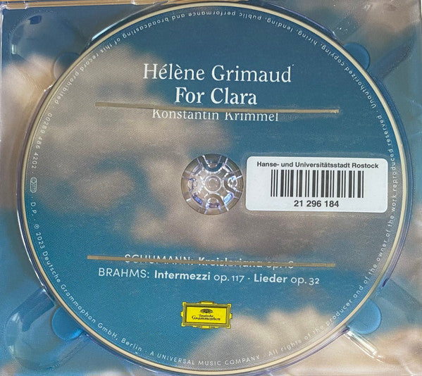 Hélène Grimaud, Konstantin Krimmel : For Clara – Schumann: Kreisleriana Op. 16 • Brahms: Lieder Op. 32 (CD)
