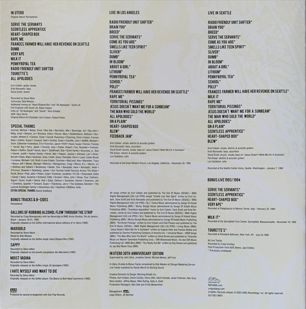 Nirvana : In Utero (CD, Album, RE, RM + 4xCD + Box, Dlx, 30t)