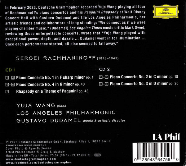 Yuja Wang, Los Angeles Philharmonic Orchestra, Gustavo Dudamel, Sergei Rachmaninoff : The Piano Concertos & Paganini Rhapsody (2xCD, Album)