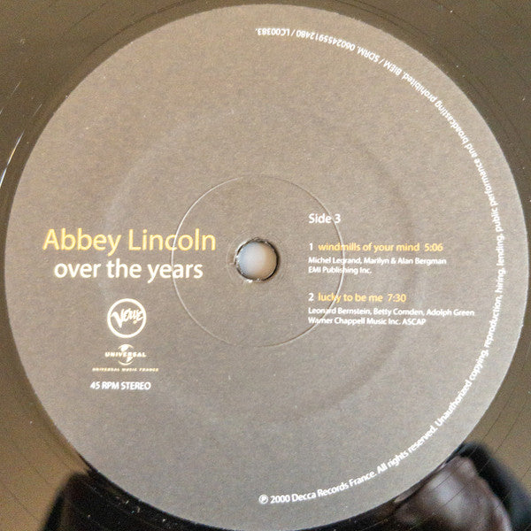 Abbey Lincoln : Over The Years (2xLP, Album, RE)