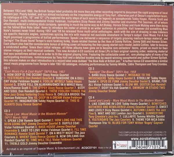 Various : The Tempo Anthology - British Modern Jazz 1954 - 60 (4xCDr, Comp)
