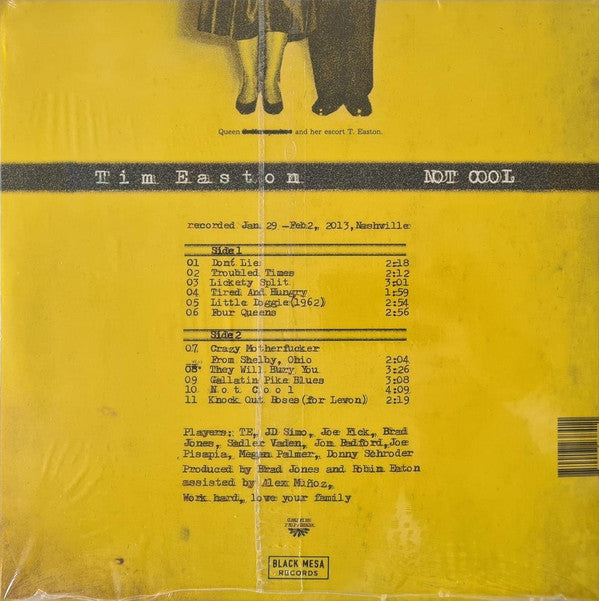 Tim Easton : Not Cool (LP, Album, Ltd, Wax)