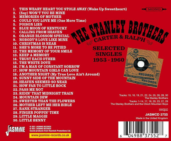 The Stanley Brothers : Selected Singles, 1953-1960 (CD, Comp)