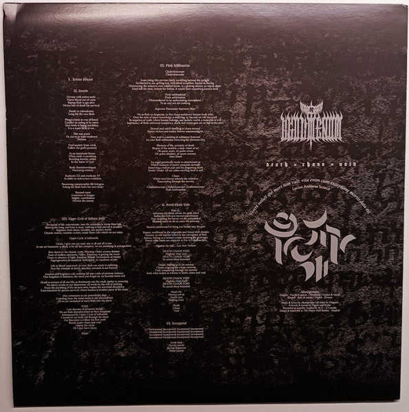 AkoúΦenom : Death·Chaos·Void (LP, Album, Ltd, Ora)