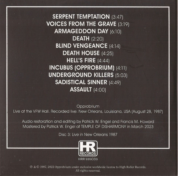 Opprobrium : Serpent Temptation (3xCD, Album, Num, RE)