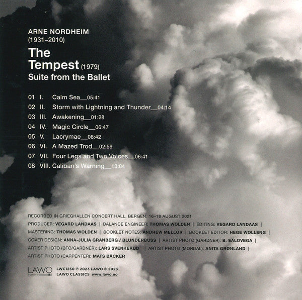 Arne Nordheim - Edward Gardner, Bergen Filharmoniske Orkester, Beate Mordal, Jeremy Carpenter : The Tempest - Suite From The Ballet (CD, Album)
