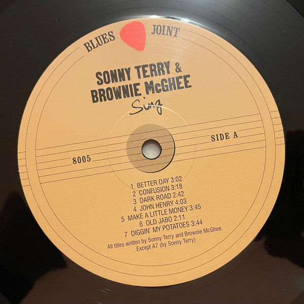 Sonny Terry & Brownie McGhee : Sonny Terry And Brownie McGhee Sing (LP, RE)