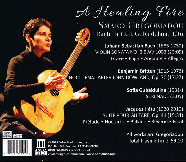 Smaro Gregoriadou : A Healing Fire: Bach, Britten, Gubaidulina, Hetu (CD)