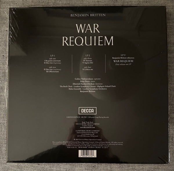 Benjamin Britten : War Requiem (3xLP, RE)