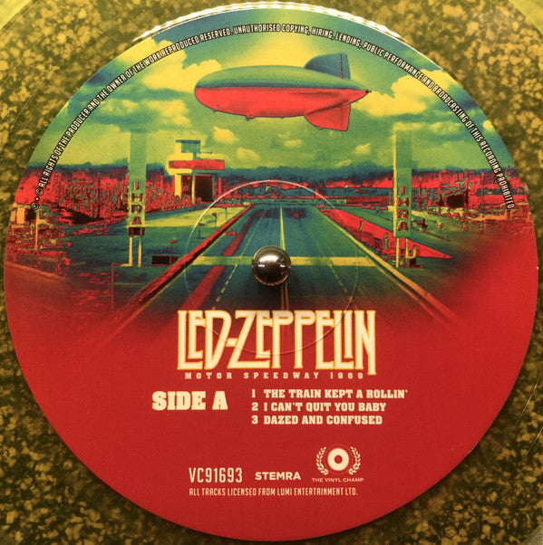 Led Zeppelin : Motor Speedway 1969 (LP, Ltd, Unofficial, Yel)