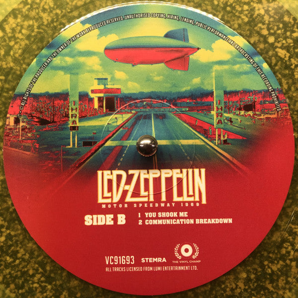 Led Zeppelin : Motor Speedway 1969 (LP, Ltd, Unofficial, Yel)