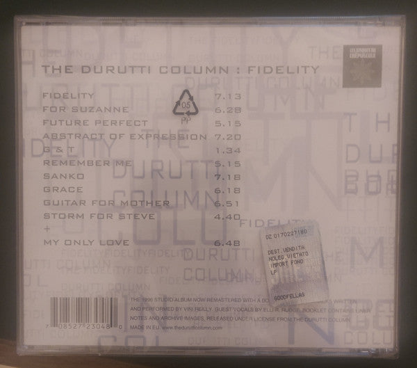 The Durutti Column : Fidelity (CD, Album, RE, RM)