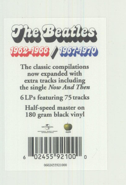 The Beatles : 1962-1966 / 1967-1970 (3xLP, Comp, RE + 3xLP, Comp, RE + Box, Comp, RE, 1)
