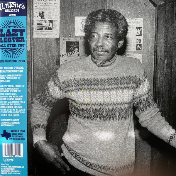 Lazy Lester : All Over You (LP, Album, RE, RM, Ora)