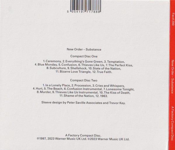 New Order : Substance (2xCD, Comp, RE, RM)