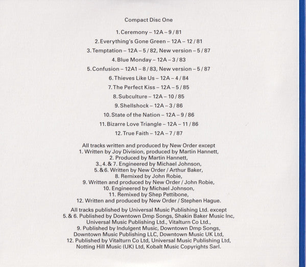New Order : Substance (2xCD, Comp, RE, RM)