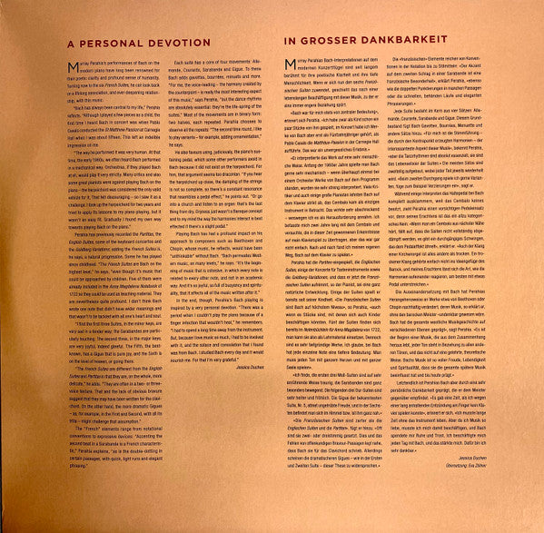 Johann Sebastian Bach, Murray Perahia : The French Suites (2xLP, RE)