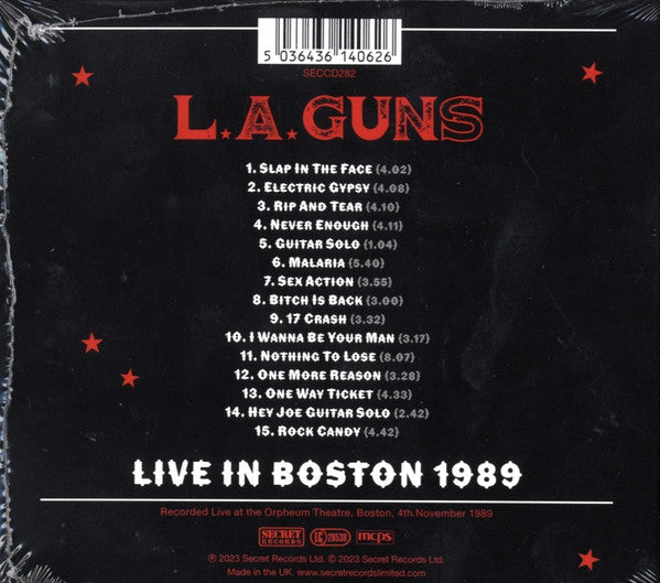 L.A. Guns : Live In Boston 1989 (CD, Album)