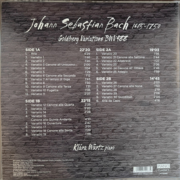 Johann Sebastian Bach, Klára Würtz : Goldberg Variations (2xLP, Album, 2LP)