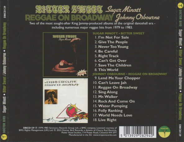 Sugar Minott / Johnny Osbourne : Bitter Sweet / Reggae On Broadway (CD, Comp)