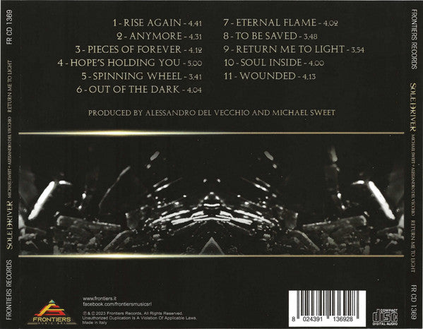 Soledriver : Return Me To Light (CD, Album)