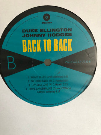 Duke Ellington, Johnny Hodges : Back To Back (LP, Album, Ltd, 180)
