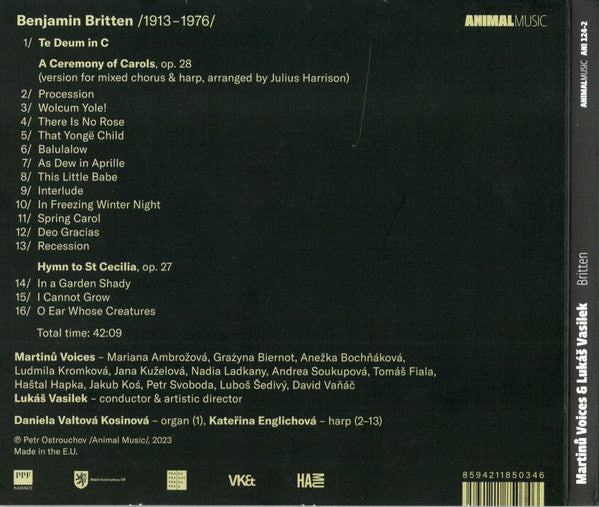 Martinů Voices & Lukáš Vasilek : Britten (CD, Album)