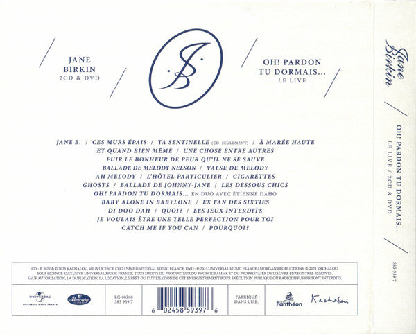 Jane Birkin : Oh! Pardon Tu Dormais... Le Live (2xCD, Album + DVD-V)