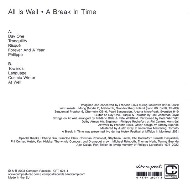 All is well : A Break In Time (LP, Album)