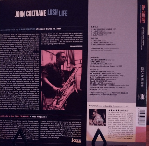 John Coltrane : Lush Life (LP, Album, Ltd, RE, Blu)