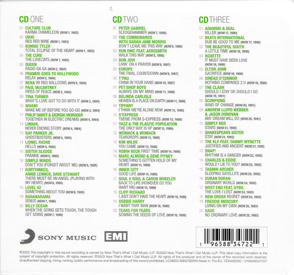 Various : Now That's What I Call Music '83-'93: 40 Years Volume 1 1983-1993 (3xCD, Comp, S/Edition)