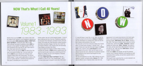 Various : Now That's What I Call Music '83-'93: 40 Years Volume 1 1983-1993 (3xCD, Comp, S/Edition)