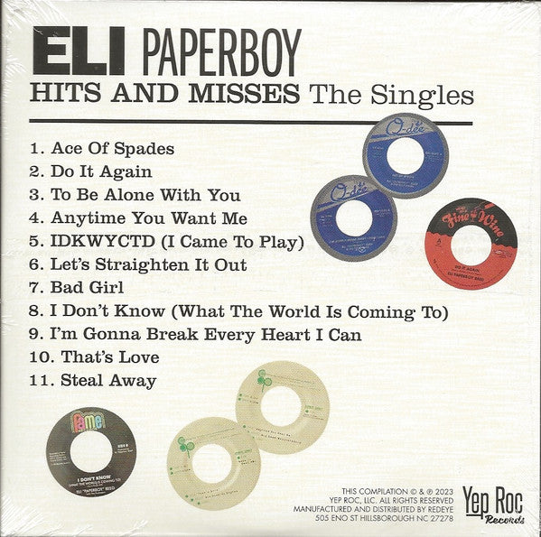 Eli "Paperboy" Reed : Hits And Misses (The Singles) (CD, Comp, RM)