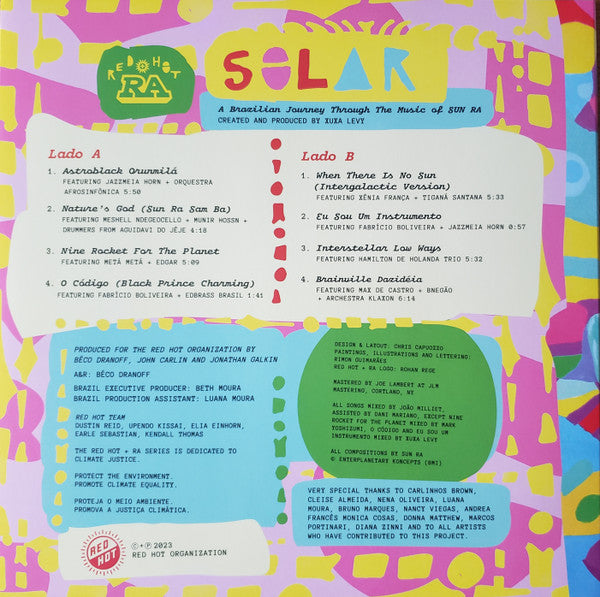 Various : Red Hot + Ra: Solar - Sun Ra In Brasil (LP, Album)