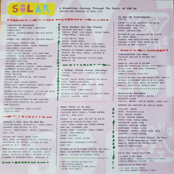 Various : Red Hot + Ra: Solar - Sun Ra In Brasil (LP, Album)
