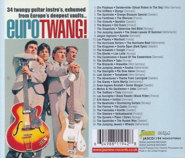 Various : Eurotwang! 34 Twangy Guitar Instro's, Exhumed From Europe's Deepest Vaults... (CDr, Comp, Mono)