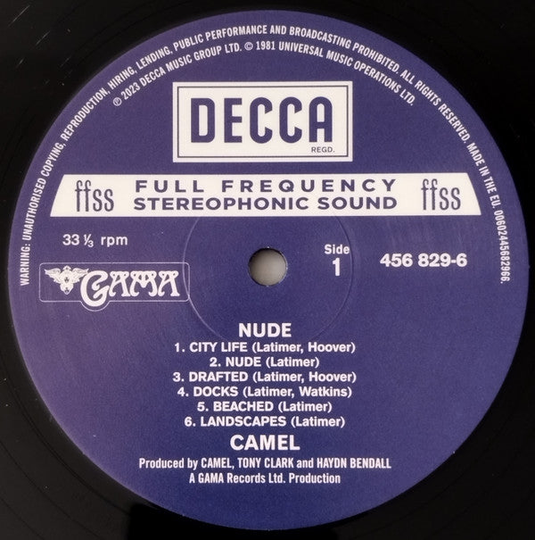 Camel : Nude (LP, Album, RE, RM, Gat)