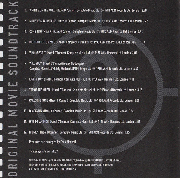 Hazel O'Connor : Breaking Glass (CD, Album, RE)
