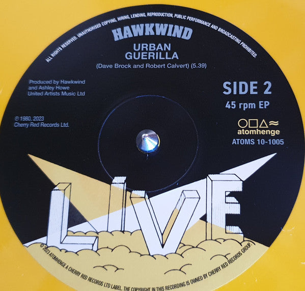 Hawkwind : Live - Shot Down In The Night (10", EP, RE, Yel)