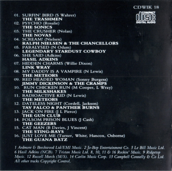 Various : Rockabilly Psychosis And The Garage Disease (CD, Comp)