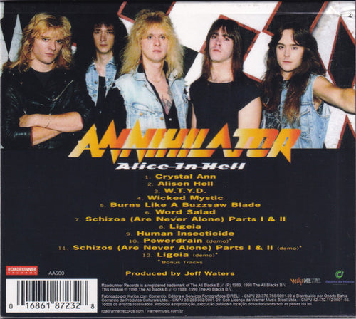 Annihilator (2) : Alice In Hell (CD, Album, RE, RM, O-C)