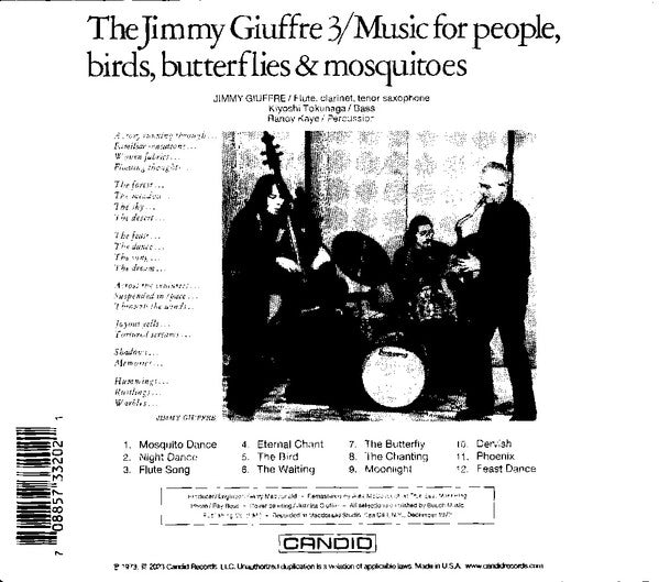 The Jimmy Giuffre Trio : Music For People, Birds, Butterflies & Mosquitoes (CD, Album, RE, RM)