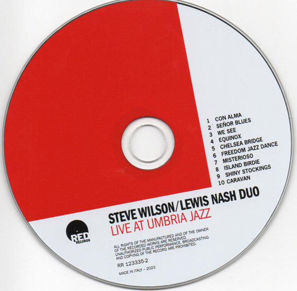 Steve Wilson / Lewis Nash Duo : Live At Umbria Jazz (CD, Album, RE)